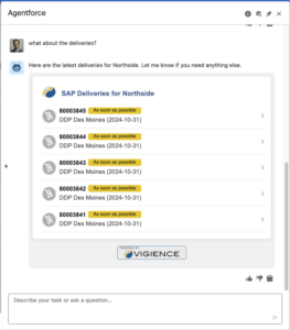 SAP Deliveries in Agentforce