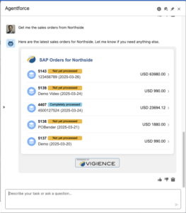 SAP Sales Orders (VA01 VA02 VA03) in Agentforce