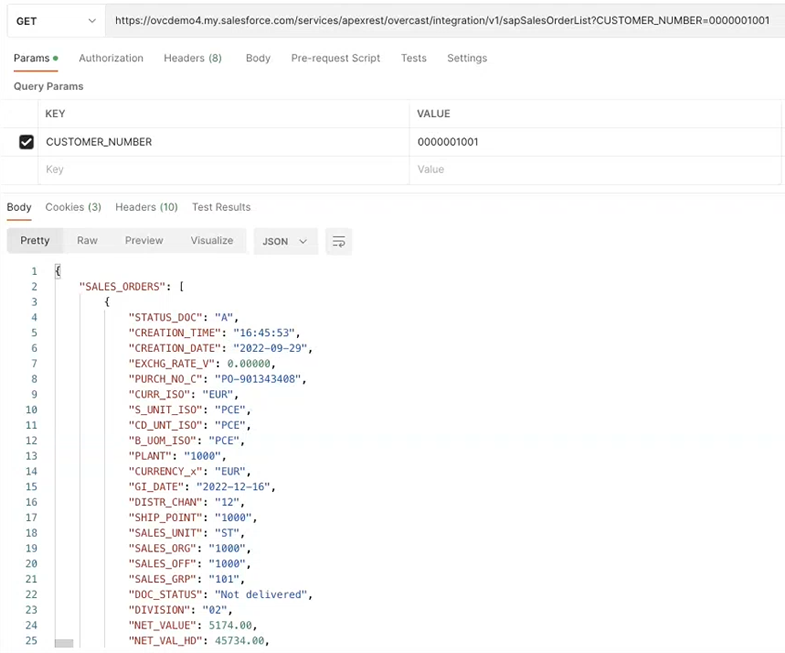 Postmanで表示されるAPI呼び出しの結果 Postmanで表示されるAPI呼び出しの結果